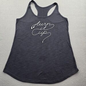 Old Navy Active Gym Tank Top Women Medium Charcoal Semi-Fitted Turn It Up Go-Dry